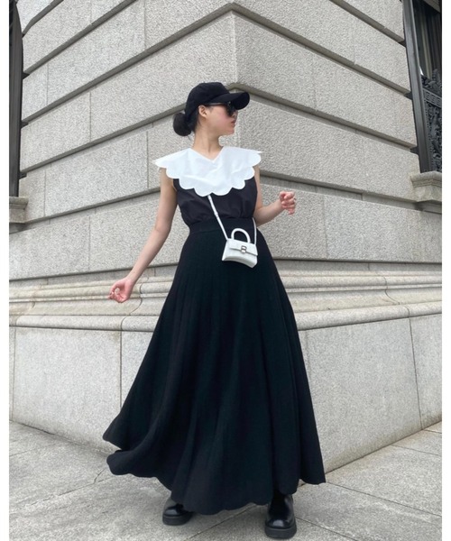 epine（エピヌ）の「volume knit long skirt（スカート・レディース・ホワイト/ベージュ/ブラック・S/M）」の11枚目の写真