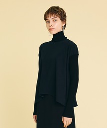 LANVIN en Bleu | ニットコンビ2wayフレアブラウス(シャツ/ブラウス)