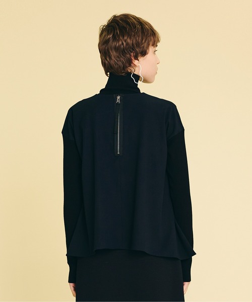 LANVIN en Bleu(ランバンオンブルー)の「ニットコンビ2wayフレアブラウス(シャツ/ブラウス・レディース・ブラック/ベージュ/ネイビー・38)」の21枚目の写真