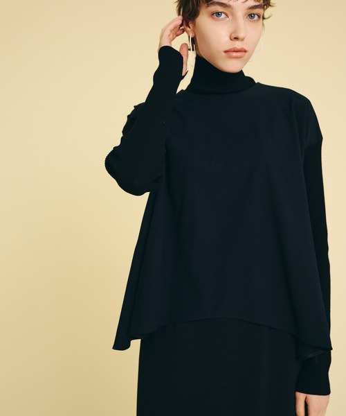 LANVIN en Bleu(ランバンオンブルー)の「ニットコンビ2wayフレアブラウス(シャツ/ブラウス・レディース・ブラック/ベージュ/ネイビー・38)」の13枚目の写真