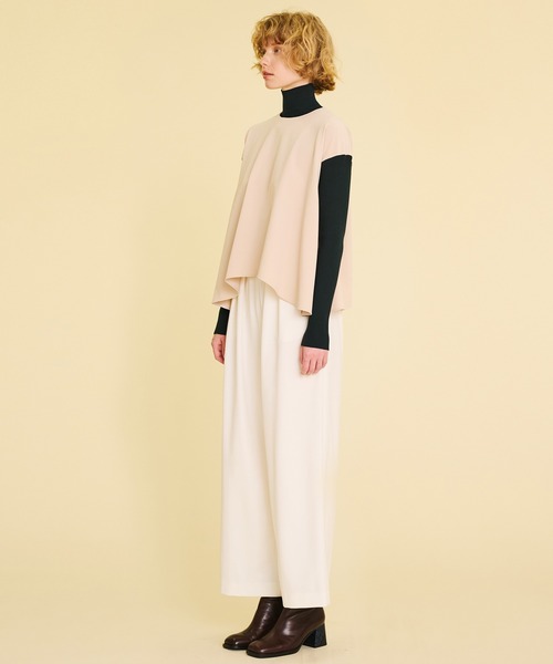 LANVIN en Bleu(ランバンオンブルー)の「ニットコンビ2wayフレアブラウス(シャツ/ブラウス・レディース・ブラック/ベージュ/ネイビー・38)」の14枚目の写真