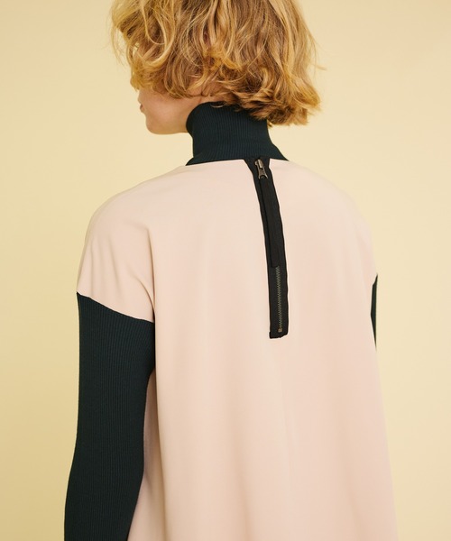 LANVIN en Bleu(ランバンオンブルー)の「ニットコンビ2wayフレアブラウス(シャツ/ブラウス・レディース・ブラック/ベージュ/ネイビー・38)」の6枚目の写真