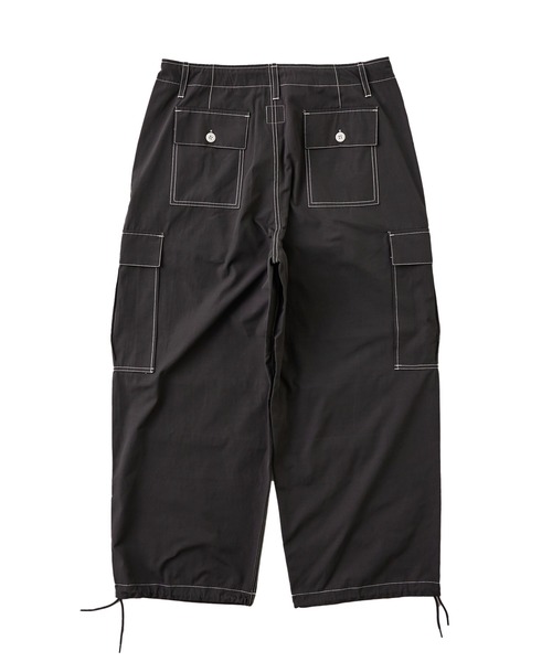 WHO'S WHO gallery(フーズフーギャラリー)の「【KOOKY'N/クーキー】BRONXステッチパラシュートワイドパンツ(カーゴパンツ・メンズ・チャコールグレー/ブラック/ネイビー/カーキ・FREE)」の8枚目の写真
