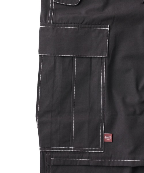 WHO'S WHO gallery(フーズフーギャラリー)の「【KOOKY'N/クーキー】BRONXステッチパラシュートワイドパンツ(カーゴパンツ・メンズ・チャコールグレー/ブラック/ネイビー/カーキ・FREE)」の5枚目の写真