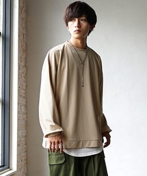 【MinoriTY】とろみ素材スウェット トレーナー 秋服