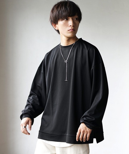 MinoriTY(マイノリティ)の「【MinoriTY】とろみ素材スウェット トレーナー 秋服(Tシャツ/カットソー・メンズ・グレー/ブラック/ベージュ/ブルーグレー/ワイン・M/L)」の16枚目の写真