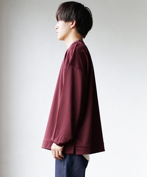 MinoriTY(マイノリティ)の「【MinoriTY】とろみ素材スウェット トレーナー 秋服(Tシャツ/カットソー・メンズ・グレー/ブラック/ベージュ/ブルーグレー/ワイン・M/L)」の22枚目の写真