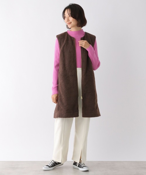 LEPSIM（レプシィム）の「フロントスリットイージーパンツ　166406（その他パンツ・レディース・ブラウン/アイボリー・FREE）」の5枚目の写真