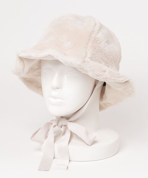 WC（ダブル シー）の「フェイクファーストラップハット（ハット・レディース・ブラウン/ブラック/アイボリー・FREE）」の18枚目の写真