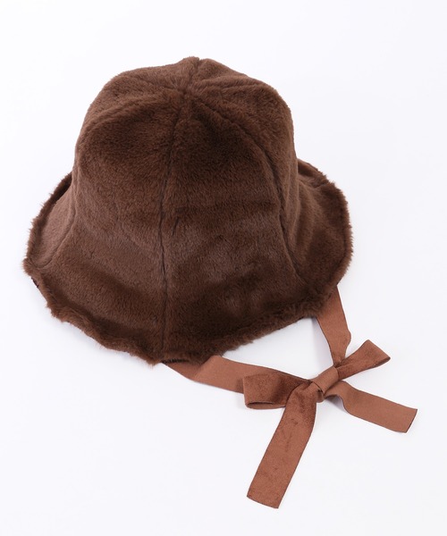 WC（ダブル シー）の「フェイクファーストラップハット（ハット・レディース・ブラウン/ブラック/アイボリー・FREE）」の13枚目の写真