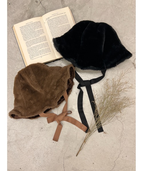 WC（ダブル シー）の「フェイクファーストラップハット（ハット・レディース・ブラウン/ブラック/アイボリー・FREE）」の22枚目の写真