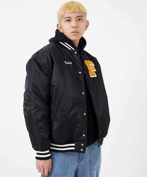CORISCO(コリスコ)の「ナイロンツイル薄中綿スタジャン(M1)(スタジャン・メンズ・ブラック/オリーブ・X-LARGE/LARGE/MEDIUM)」の2枚目の写真