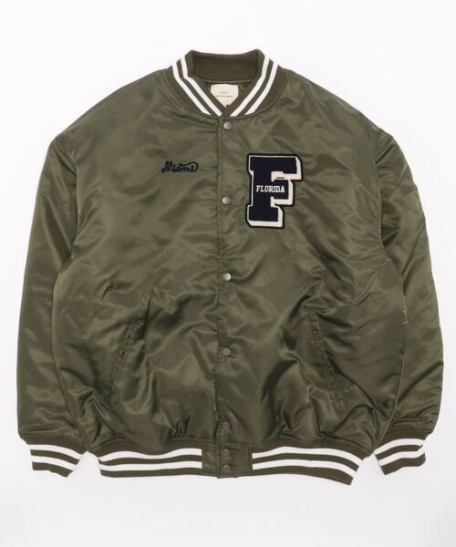 CORISCO(コリスコ)の「ナイロンツイル薄中綿スタジャン(M1)(スタジャン・メンズ・ブラック/オリーブ・X-LARGE/LARGE/MEDIUM)」の9枚目の写真