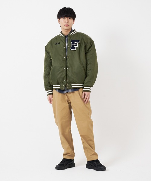 CORISCO(コリスコ)の「ナイロンツイル薄中綿スタジャン(M1)(スタジャン・メンズ・ブラック/オリーブ・X-LARGE/LARGE/MEDIUM)」の10枚目の写真