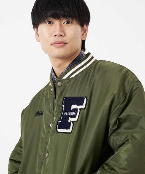 CORISCO(コリスコ)の「ナイロンツイル薄中綿スタジャン(M1)(スタジャン・メンズ・ブラック/オリーブ・X-LARGE/LARGE/MEDIUM)」の11枚目の写真