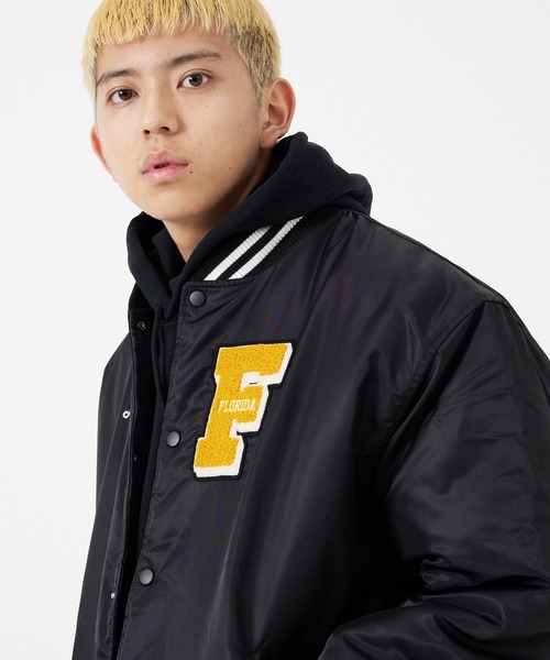 CORISCO(コリスコ)の「ナイロンツイル薄中綿スタジャン(M1)(スタジャン・メンズ・ブラック/オリーブ・X-LARGE/LARGE/MEDIUM)」の16枚目の写真