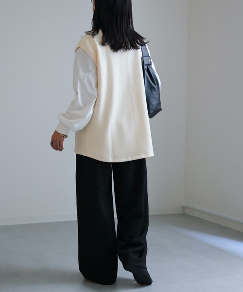 ap retro(アプレトロ)の「ダンボール深Vネックオーバーベスト(ベスト・レディース・アイボリー/ブラック/グレー・FREE)」の17枚目の写真