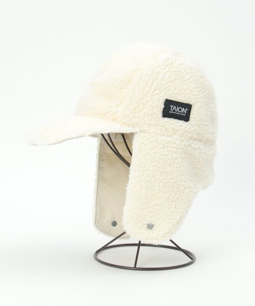 VENCEEXCHANGE（ヴァンスエクスチェンジ）の「TAION タイオン リバーシブルフライトキャップ（キャップ・レディース・グリーン系その他/オフホワイト/ブラック・FREE）」の15枚目の写真