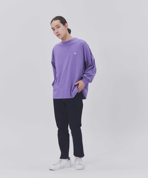 セール】【Champion】BIGワンポイントロンT（Tシャツ/カットソー