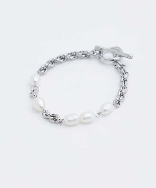 UNITED TOKYO（ユナイテッドトウキョウ）の「ランダムパールアンカーブレスレット（ブレスレット・メンズ・ホワイト/ブラック・0）」の3枚目の写真