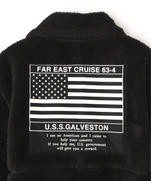 アヴィレックス B-3 トップガン レトロ ボアフリースジャケット 黒 2XL AVIREX B-3 ジャケット アウター メンズ ブルゾン ボア トップ