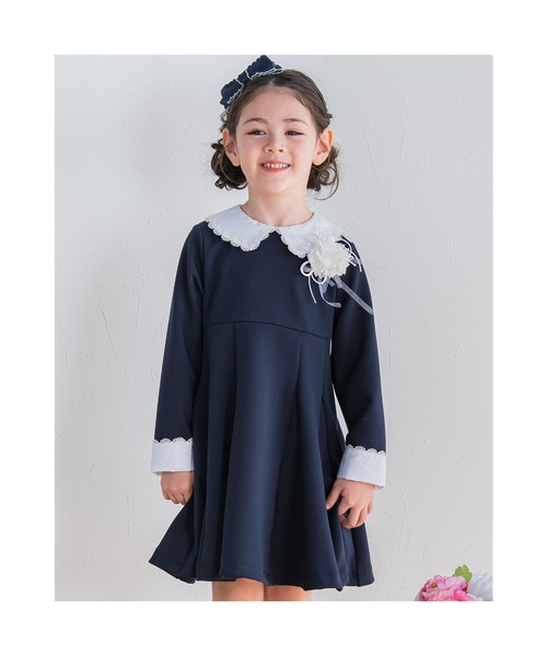 BeBe(ベベ)の「BeBe/日本製フォーマルフラワーリボンコサージュ(ブローチ/コサージュ・キッズ・ブルー/ホワイト・ONESIZE)」の12枚目の写真