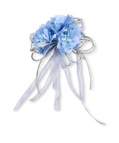 BeBe(ベベ)の「BeBe/日本製フォーマルフラワーリボンコサージュ(ブローチ/コサージュ・キッズ・ブルー/ホワイト・ONESIZE)」の10枚目の写真