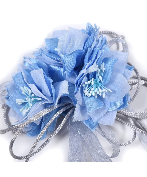 BeBe(ベベ)の「BeBe/日本製フォーマルフラワーリボンコサージュ(ブローチ/コサージュ・キッズ・ブルー/ホワイト・ONESIZE)」の6枚目の写真