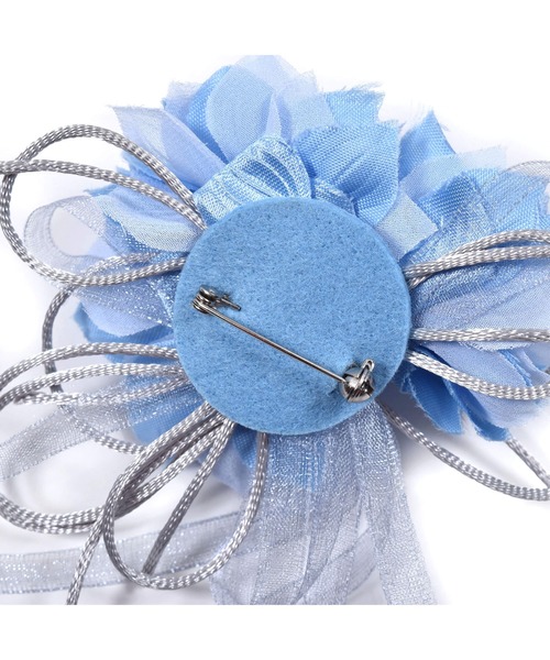 BeBe(ベベ)の「BeBe/日本製フォーマルフラワーリボンコサージュ(ブローチ/コサージュ・キッズ・ブルー/ホワイト・ONESIZE)」の18枚目の写真