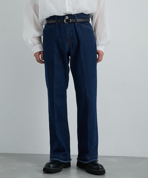JUNRED（ジュンレッド）の「フリンジデニムフレアパンツ（デニムパンツ・メンズ・ネイビー/ブラック・S/M/L）」の21枚目の写真