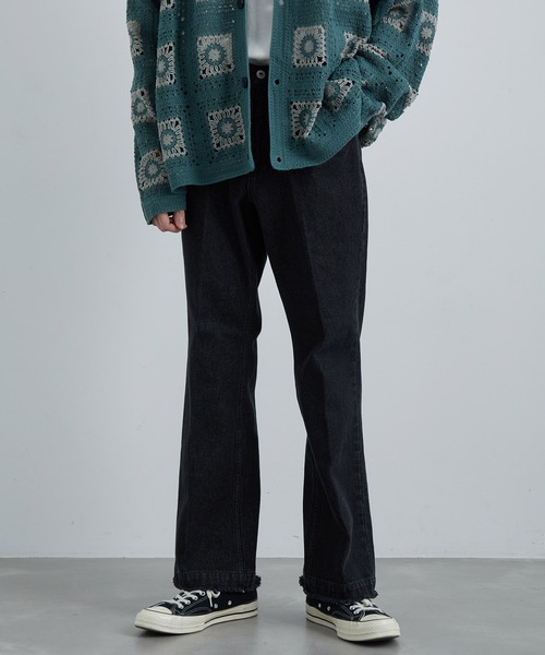 JUNRED（ジュンレッド）の「フリンジデニムフレアパンツ（デニムパンツ・メンズ・ネイビー/ブラック・S/M/L）」の15枚目の写真