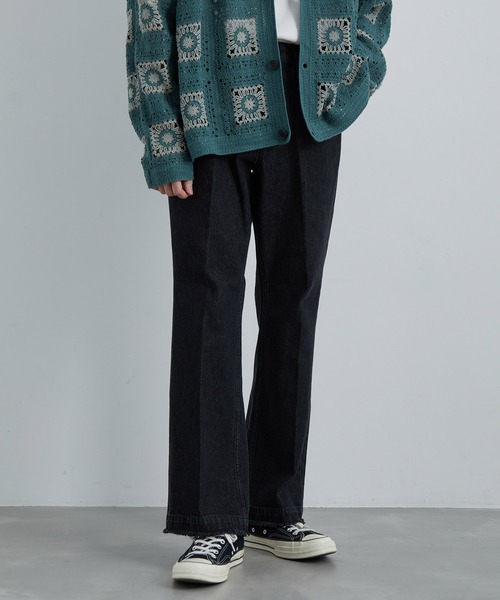 JUNRED（ジュンレッド）の「フリンジデニムフレアパンツ（デニムパンツ・メンズ・ネイビー/ブラック・S/M/L）」の8枚目の写真