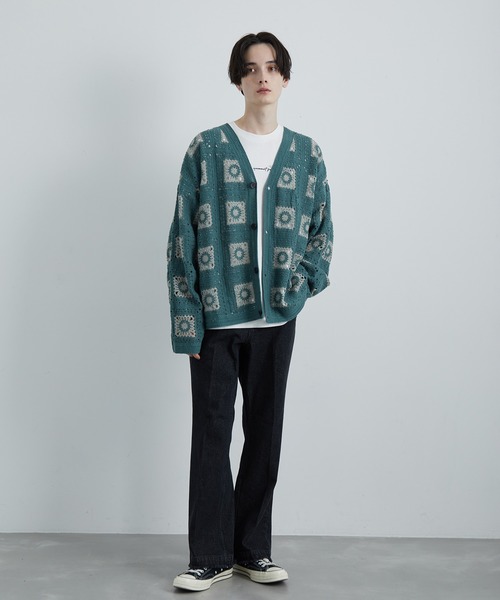 JUNRED（ジュンレッド）の「フリンジデニムフレアパンツ（デニムパンツ・メンズ・ネイビー/ブラック・S/M/L）」の12枚目の写真