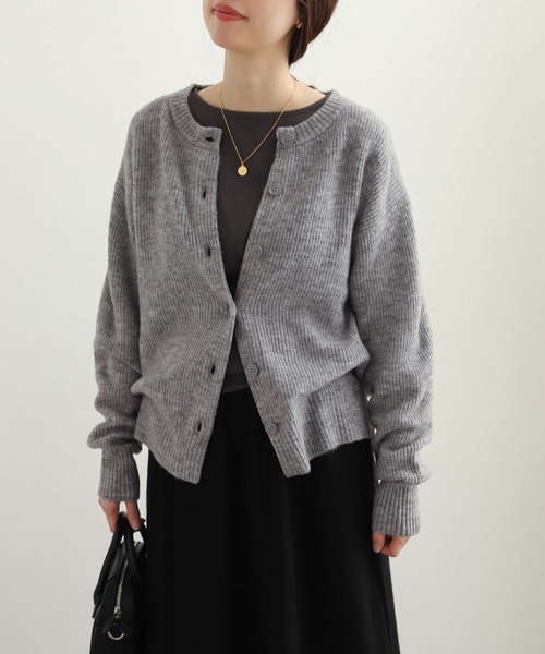 URBAN RESEARCH DOORS（アーバンリサーチドアーズ）の「畦編ファンシーカラーカーディガン（カーディガン/ボレロ・レディース・イエロー/ピンク/グレー・MEDIUM）」の2枚目の写真