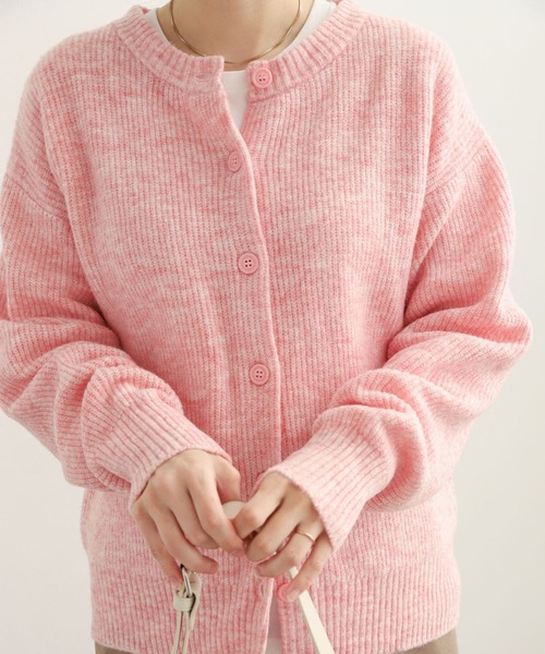 URBAN RESEARCH DOORS（アーバンリサーチドアーズ）の「畦編ファンシーカラーカーディガン（カーディガン/ボレロ・レディース・イエロー/ピンク/グレー・MEDIUM）」の11枚目の写真