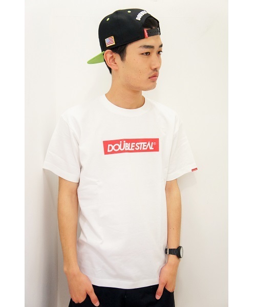 DOUBLE STEAL(ダブルスティール)の「BOX LOGO Tシャツ(Tシャツ/カットソー・メンズ・ホワイト/ブラック/グレー/ネイビー・LARGE/MEDIUM/X-LARGE/SMALL/XX-LARGE)」の14枚目の写真
