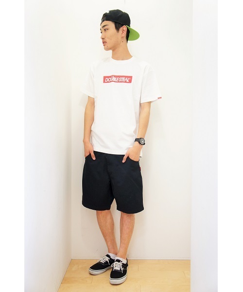 DOUBLE STEAL(ダブルスティール)の「BOX LOGO Tシャツ(Tシャツ/カットソー・メンズ・ホワイト/ブラック/グレー/ネイビー・LARGE/MEDIUM/X-LARGE/SMALL/XX-LARGE)」の10枚目の写真