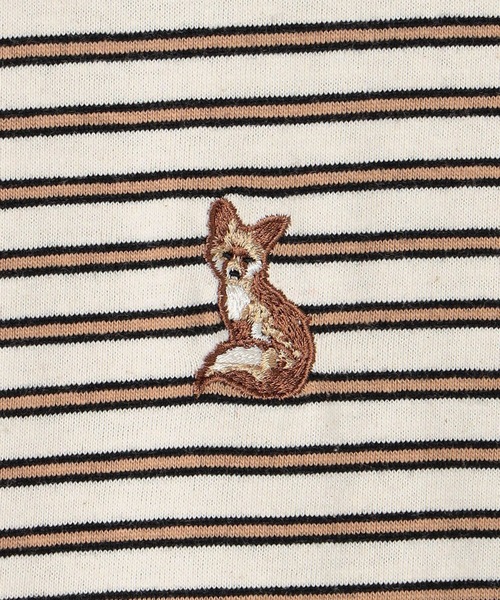179/WG(イチナナキュウダブルジー)の「キツネ刺繍リンガーロンTEE(Tシャツ/カットソー・レディース・グリーン/ナチュラル/ブラック/ブルー/オフホワイト・FREE)」の15枚目の写真