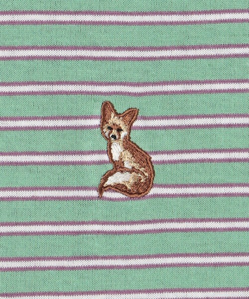 179/WG(イチナナキュウダブルジー)の「キツネ刺繍リンガーロンTEE(Tシャツ/カットソー・レディース・グリーン/ナチュラル/ブラック/ブルー/オフホワイト・FREE)」の17枚目の写真