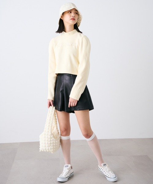 FREE'S MART（フリーズマート）の「◇合皮ハイウエストショートパンツ（その他パンツ・レディース・ブラック・MEDIUM/SMALL）」の2枚目の写真