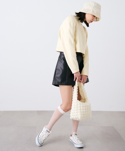 FREE'S MART（フリーズマート）の「◇合皮ハイウエストショートパンツ（その他パンツ・レディース・ブラック・MEDIUM/SMALL）」の3枚目の写真