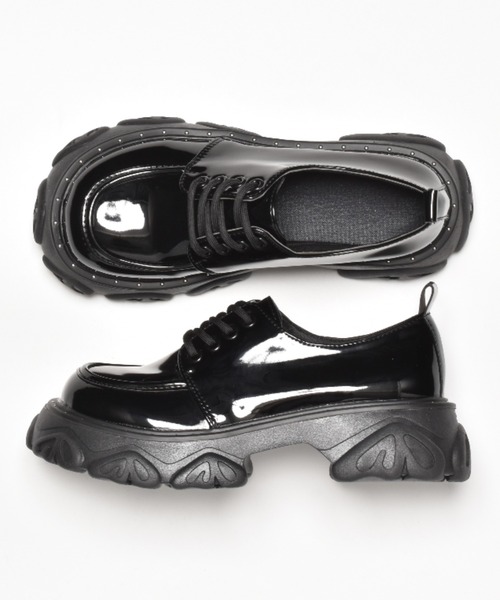 SVEC（シュベック）の「チャンキーソール レースアップ オックスフォードシューズ（ドレスシューズ・レディース・ブラック/ブラック系その他・36/37/35/38/39）」の15枚目の写真