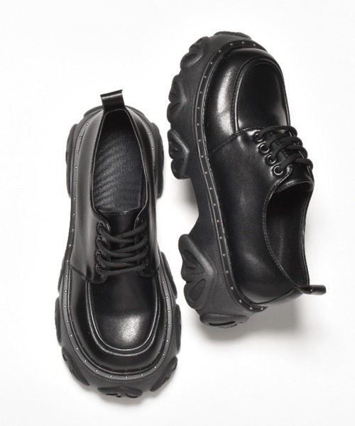 SVEC（シュベック）の「チャンキーソール レースアップ オックスフォードシューズ（ドレスシューズ・レディース・ブラック/ブラック系その他・36/37/35/38/39）」の7枚目の写真