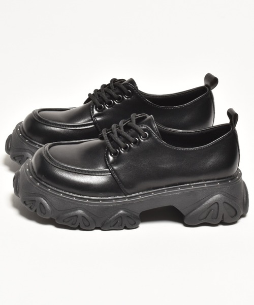 SVEC（シュベック）の「チャンキーソール レースアップ オックスフォードシューズ（ドレスシューズ・レディース・ブラック/ブラック系その他・36/37/35/38/39）」の6枚目の写真