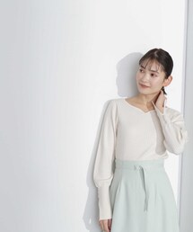 NATURAL BEAUTY BASIC | ＜スプリングリブベーシックニット＞ハートネック(ニット/セーター)