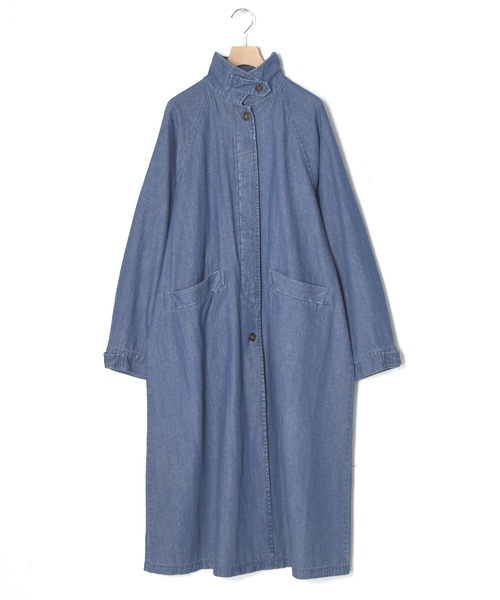 w closet(ダブルクローゼット)の「オーバーサイズデニムコート(ステンカラーコート・レディース・ブルー・FREE)」の17枚目の写真