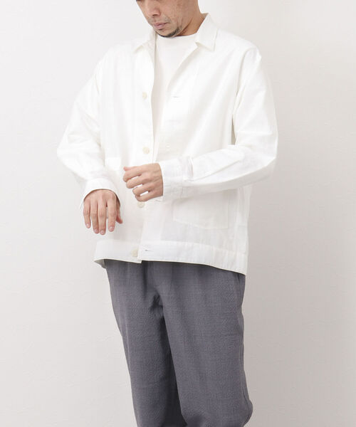 NOLLEY'S goodman(ノーリーズグッドマン)の「RAILROAD JACKET カバーオール シャツジャケット(カバーオール・メンズ・ダークネイビー/ホワイト・S/M/L)」の14枚目の写真