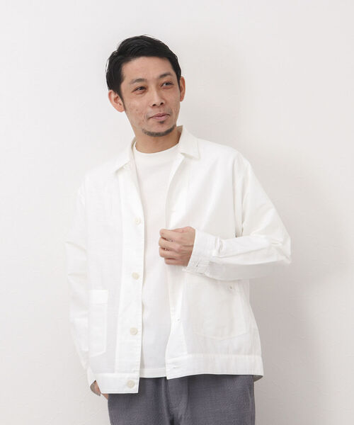 NOLLEY'S goodman(ノーリーズグッドマン)の「RAILROAD JACKET カバーオール シャツジャケット(カバーオール・メンズ・ダークネイビー/ホワイト・S/M/L)」の3枚目の写真