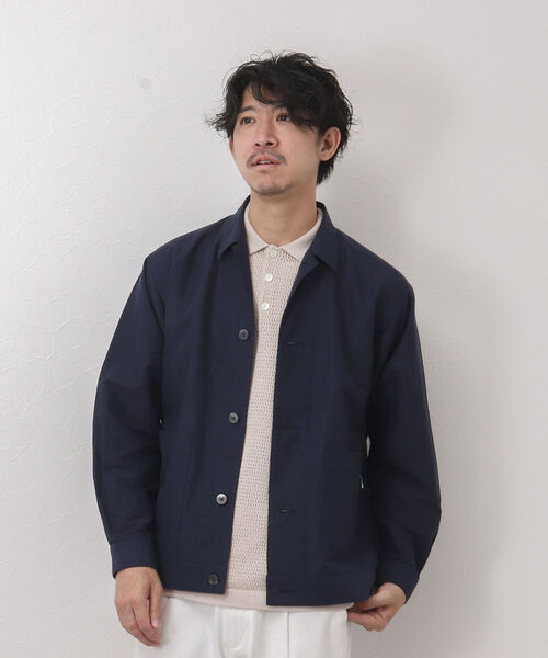 NOLLEY'S goodman(ノーリーズグッドマン)の「RAILROAD JACKET カバーオール シャツジャケット(カバーオール・メンズ・ダークネイビー/ホワイト・S/M/L)」の7枚目の写真