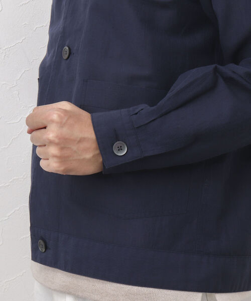 NOLLEY'S goodman(ノーリーズグッドマン)の「RAILROAD JACKET カバーオール シャツジャケット(カバーオール・メンズ・ダークネイビー/ホワイト・S/M/L)」の22枚目の写真